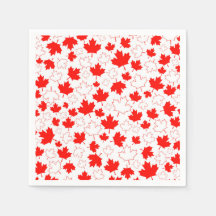Kanada Maple Löv Red White Random Mönster