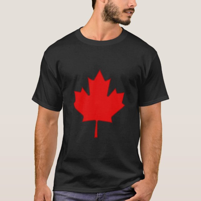 Kanada Maple Löv Shirt Tee (Framsida)