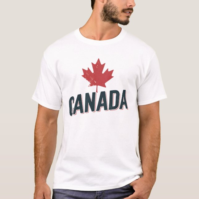 Kanada Maple Löv T Shirt (Framsida)