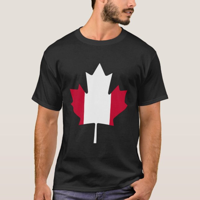 Kanada Maple Löv T Shirt (Framsida)