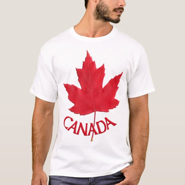 Kanada Maple Löv T-shirt Canada Souvenir Shirt (Framsida)