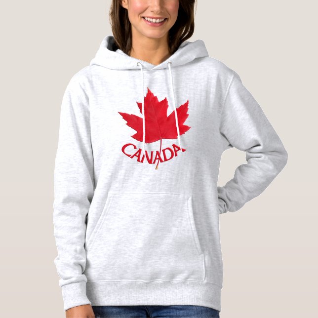 Kanada Maple Löv Women's Hoodie Hooded Shirt T Shirt (Framsida)