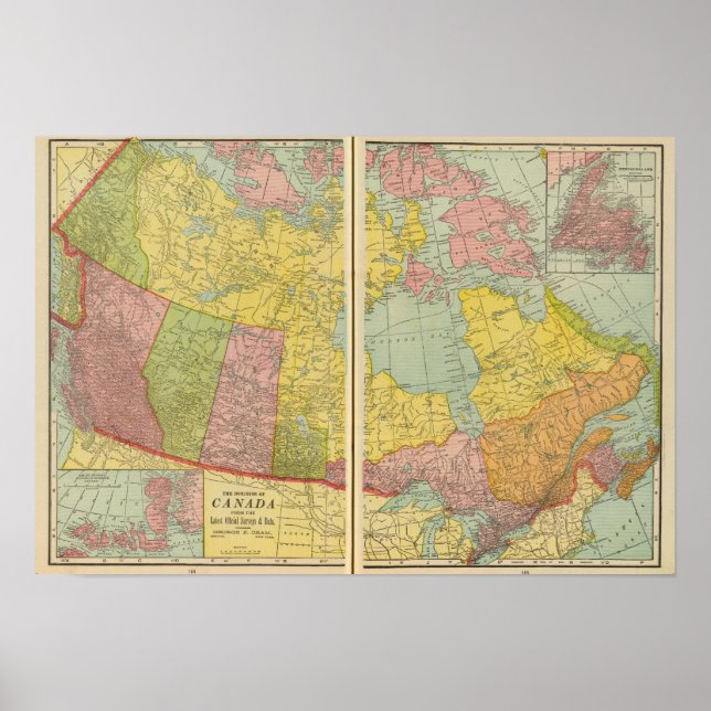 Kanada med järnvägar poster (Framsidan)