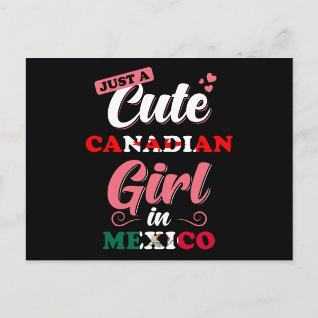 Kanada Mexico Girl Gift Say Vykort (Framsida)