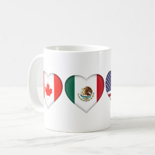 Kanada Mexiko USA värd för Football Tournament 202 Kaffemugg