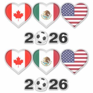 Kanada Mexiko USA värd för Football Tournament 202 Klistermärken