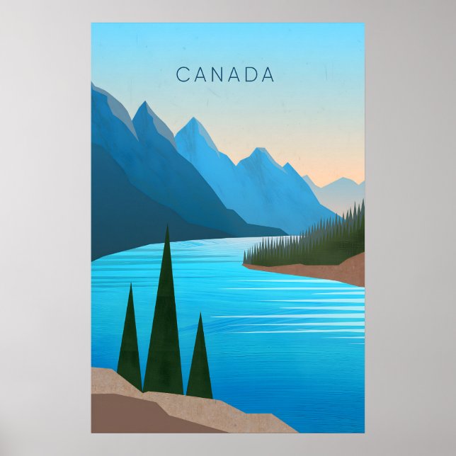 Kanada Minimalistisk Resaaffisch Poster (Framsidan)