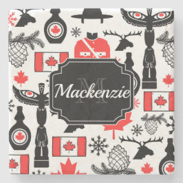 Kanada Mönster Stenunderlägg