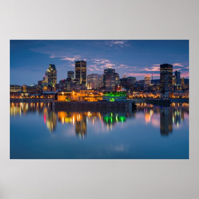 Kanada, Montreal, Skyline och Gamla Port Poster (Framsidan)