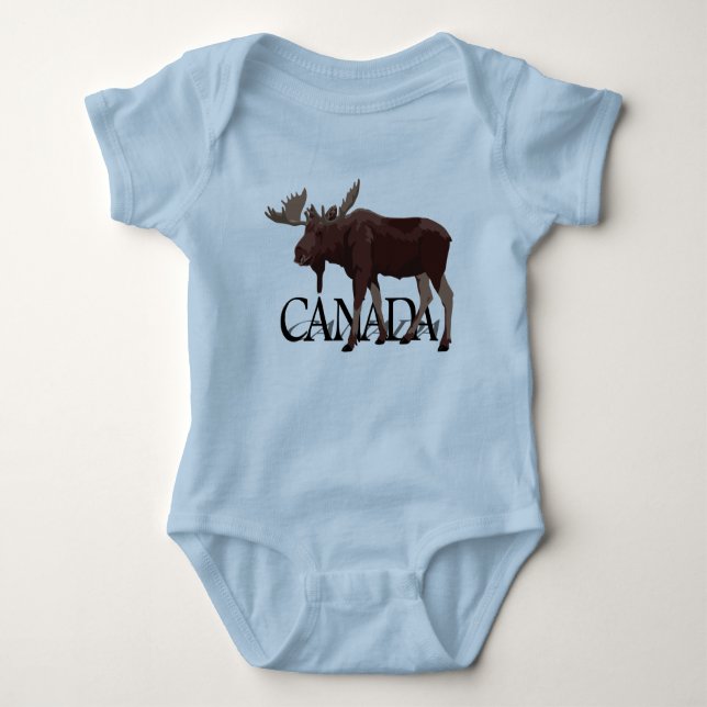 Kanada Moose Baby Rompers Baby Kanada Souvenirs Tee Shirt (Framsida)