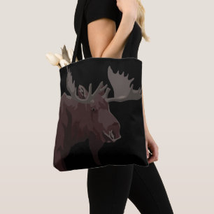 Kanada Moose Bags Retro Moose Art Tote bags Tygkasse