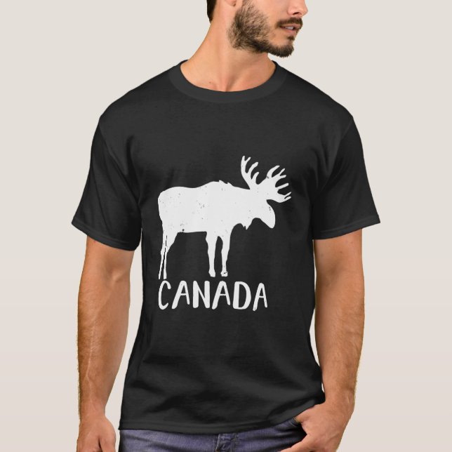 Kanada Moose Canadian Moose Älskare T Shirt (Framsida)