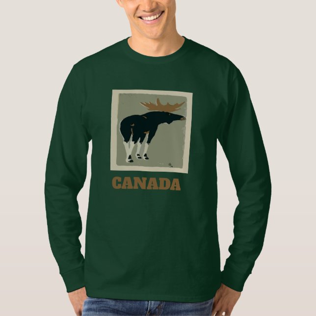 Kanada, Moose Edit text, T-Shirt (Framsida)