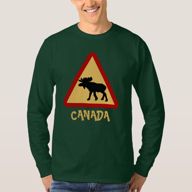 Kanada, Moose, Elk-skylt T Shirt (Framsida)
