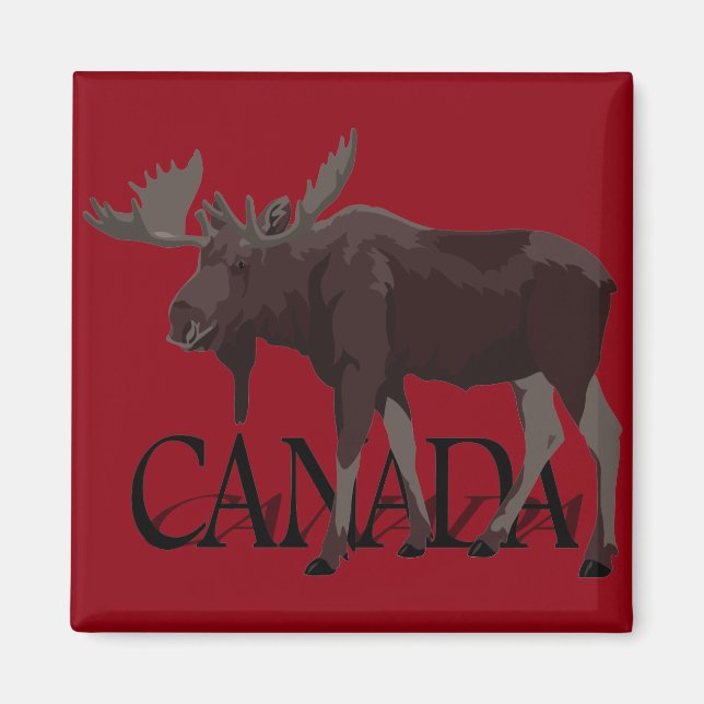 Kanada Moose Fridge Magnet Canada Souvenir Magnet (Framsidan)
