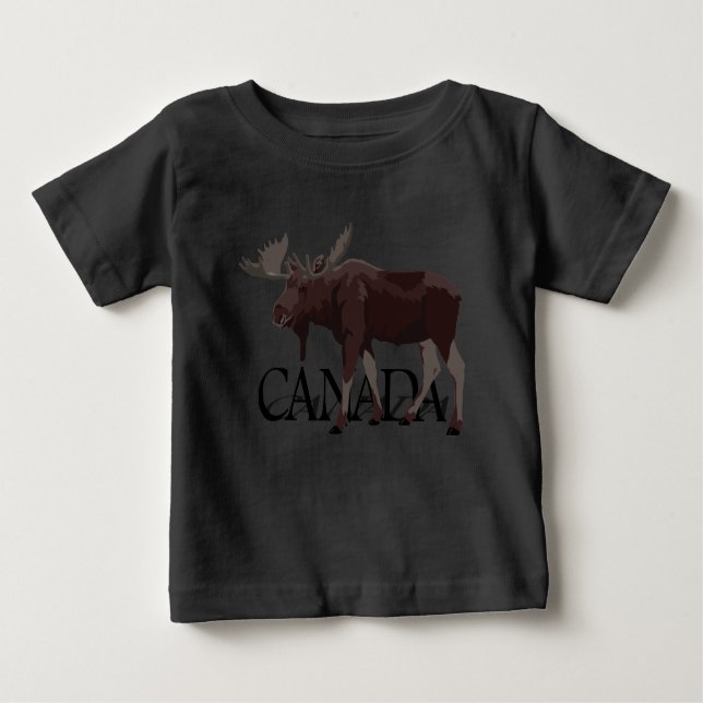 Kanada Moose Jersey Kanada Souvenir Småbarn Shirt T-shirt (Framsida)