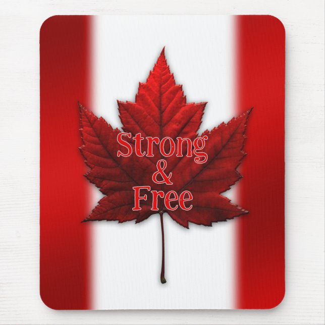 Kanada Mousepad Red Canada Maple Löv Mousepad Musmatta (Framsidan)