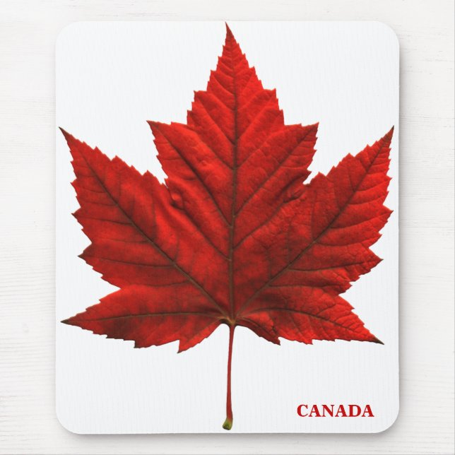 Kanada Mousepad röd Kanada lönnlöv Mousepad Musmatta (Framsidan)