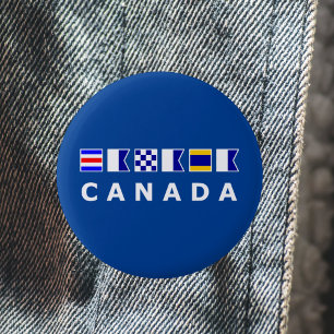 Kanada Nautical Signal Sailing Flaggor Mörk Färg Knapp