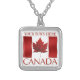 Kanada Necklace Canada Flagga Souvenir Necklaces Silverpläterat Halsband (Framsidan)