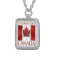 Kanada Necklace Canada Flagga Souvenir Necklaces Silverpläterat Halsband (Högra Framsidan)