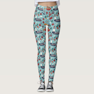 Kanada New England-kryssning Höst Fartygsdesign Leggings