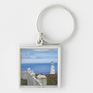 Kanada, Newfoundland, Cape Spear National 3 Fyrkantig Silverfärgad Nyckelring