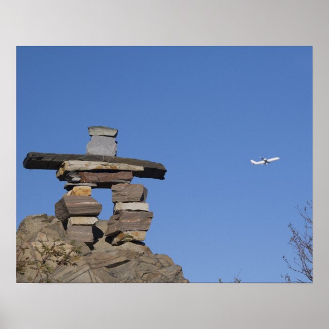 Kanada, Newfoundland, Johannes. Inukshuk (till Poster (Framsidan)