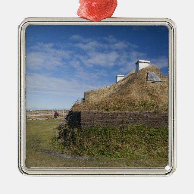 Kanada, Newfoundland och Labrador, L'Anse Aux 4 Julgransprydnad Metall (Framsidan)