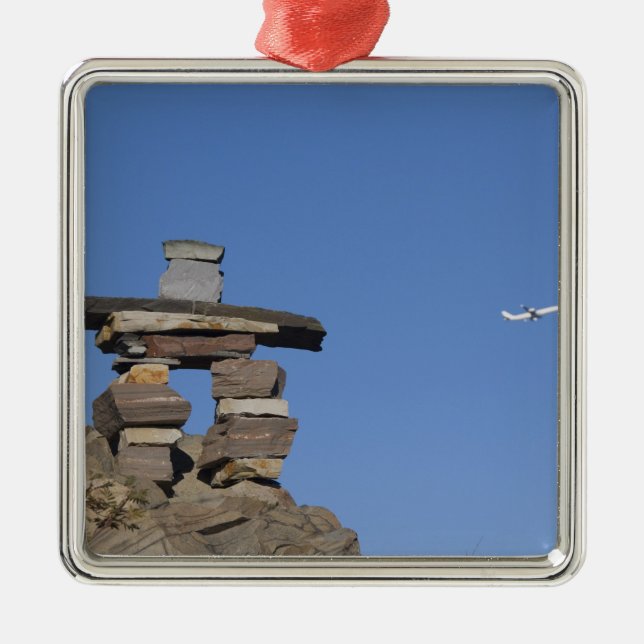 Kanada, Newfoundland, St. John's. Inukshuk (att Julgransprydnad Metall (Framsidan)