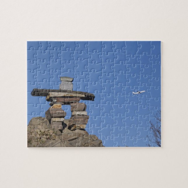Kanada, Newfoundland, St. John's. Inukshuk (att Pussel (Horisontell)