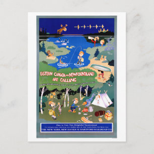 Kanada Newfoundland Vintage resor Poster återställ Vykort