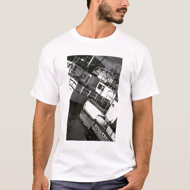 Kanada, Nova Scotia, Digby. Fiskebåtar T-shirt (Framsida)