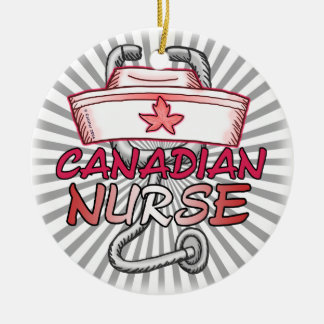 Kanada Nurse Julgransprydnad Keramik