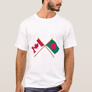 Kanada och Bangladesh korsad flaggor T Shirt