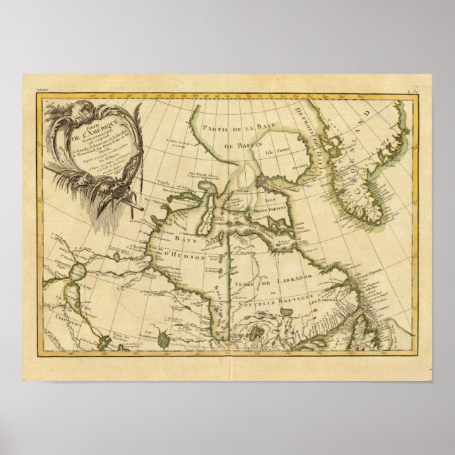 Kanada och Grönland Poster (Framsidan)