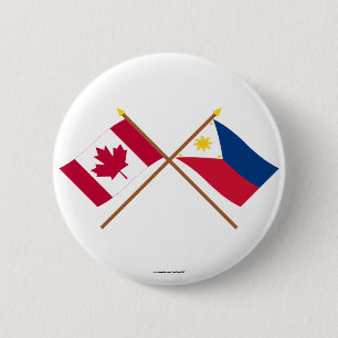 Kanada och Philippines korsad flaggor Knapp