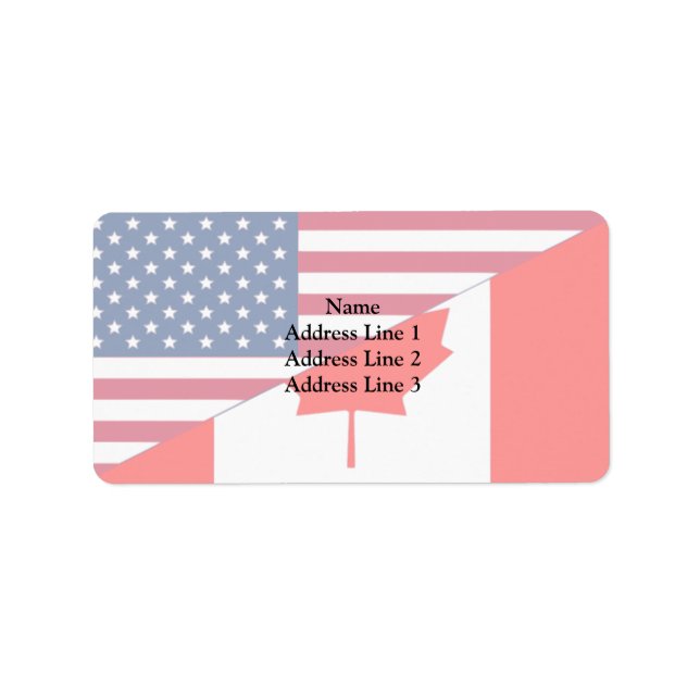 Kanada och USA, hybrider Adressetikett (Framsidan)