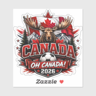 Kanada Oh Kanada 2026 Fotbollsfan Klistermärken