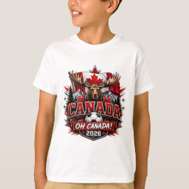 Kanada Oh Kanada 2026 Fotbollsfan T Shirt