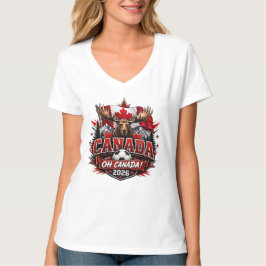 Kanada Oh Kanada 2026 Fotbollsfan T Shirt
