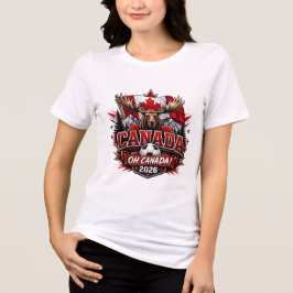Kanada Oh Kanada 2026 Fotbollsfan T Shirt
