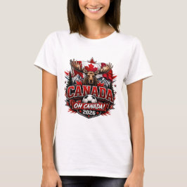 Kanada Oh Kanada 2026 Fotbollsfan T Shirt