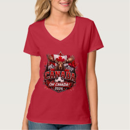 Kanada Oh Kanada 2026 Fotbollsfan T Shirt