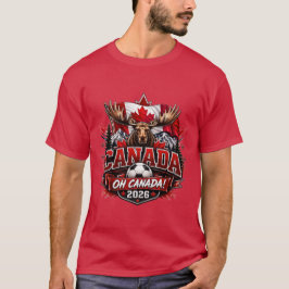 Kanada Oh Kanada 2026 Fotbollsfan T Shirt