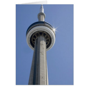 Kanada, Ontario, Toronto. Toppen av CN Tower med Hälsningskort