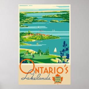 Kanada Ontario Vintage resor Poster