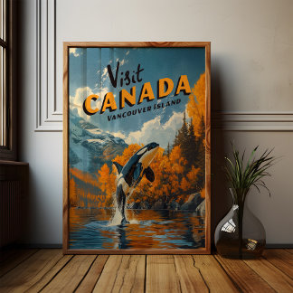 Kanada Orca Poster - Vancouver Island Art