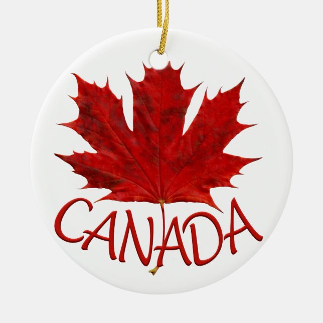 Kanada Ornament Canada Maple Löv Ornaments (Framsidan)