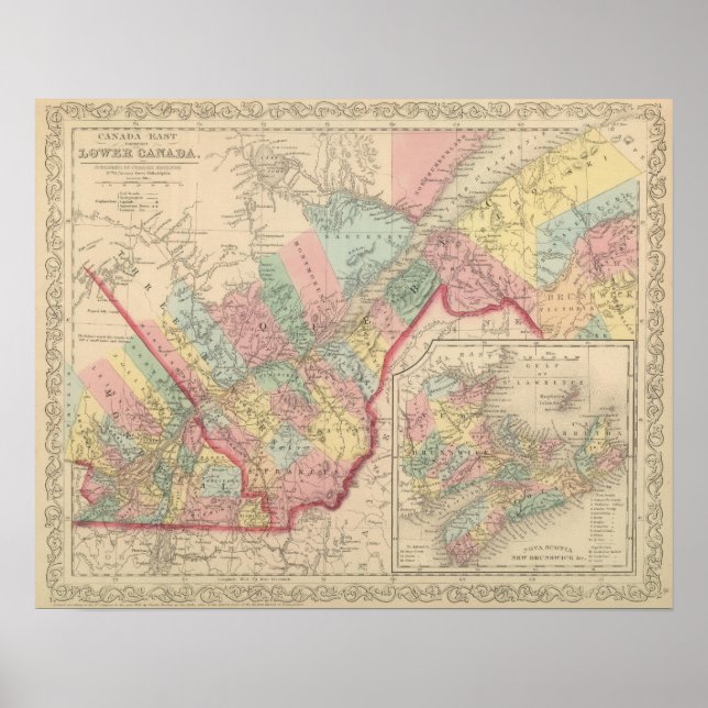 Kanada Öster Nedre regionen Poster (Framsidan)